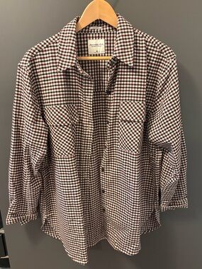 Abercrombie & Fitch Gingham Shirt Jacket